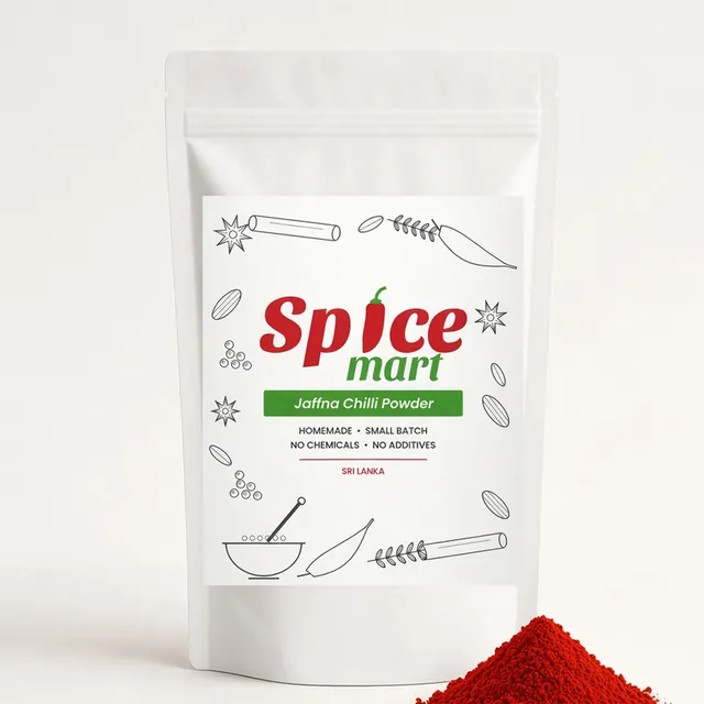 Chili Powder 500g pouch, close view (generated pack render)